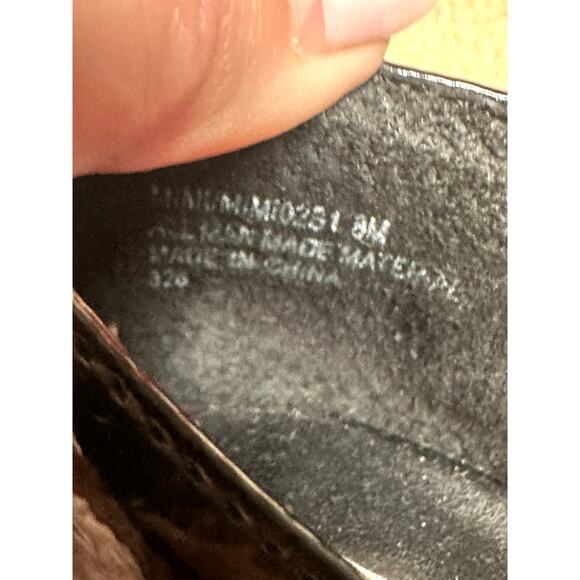 Steve Madden Black Faux Patent Leather Block Heel Mary Jane Shoes 3.25" Heel 8M - Picture 12 of 14